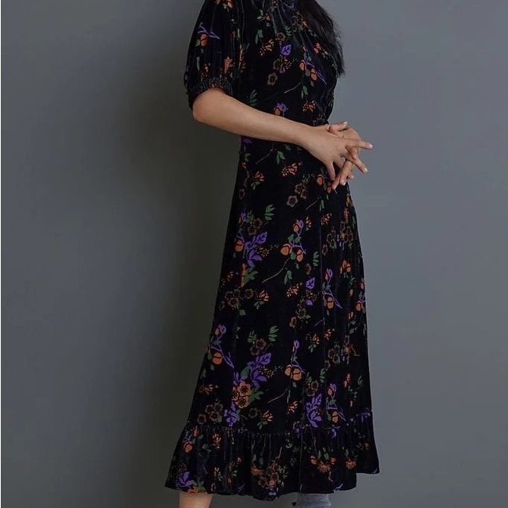 Laura Velvet Maxi Dress by Anthropologie. Size Medium.
